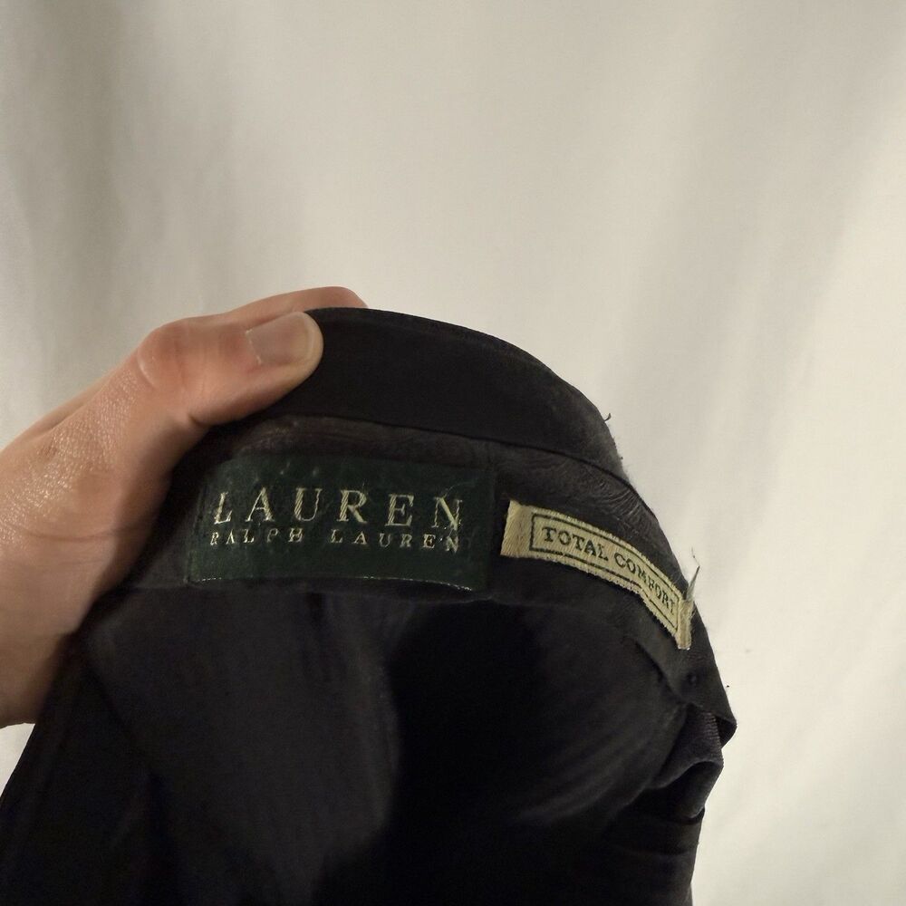 Lauren Ralph Lauren 37x30 Grey Wool Pleated Slash Pockets Total Comfort - Picture 7 of 9